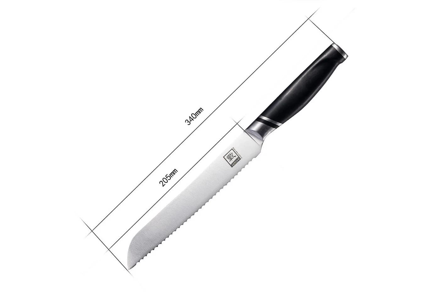 ZAYIKO Brotmesser NAMI 20 cm Edelstahlklinge mit ABS Griff - Bild 4