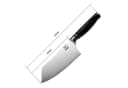 ZAYIKO Asiamesser NAMI Chai Dao 18 cm Edelstahl mit schwarzem ABS-Griff Bild 4