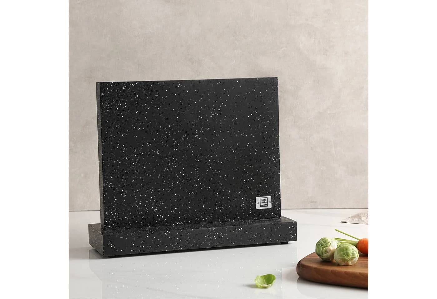 ZAYIKO Magnet-Messerblock Schwarz Marmoroptik - Bild 3