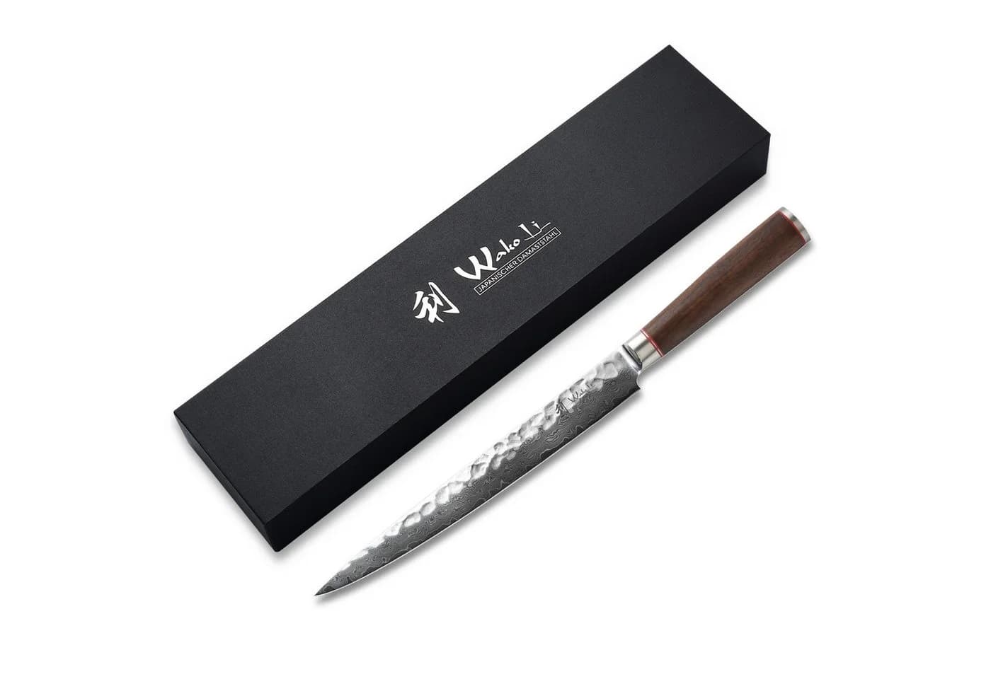 Wakoli Tranchiermesser Damast Nussbaum 25 cm Klinge
