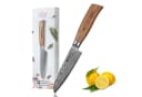 Wakoli Damast Santoku Messer 11cm VG-10 Kern Pakkaholzgriff Braun Bild 2
