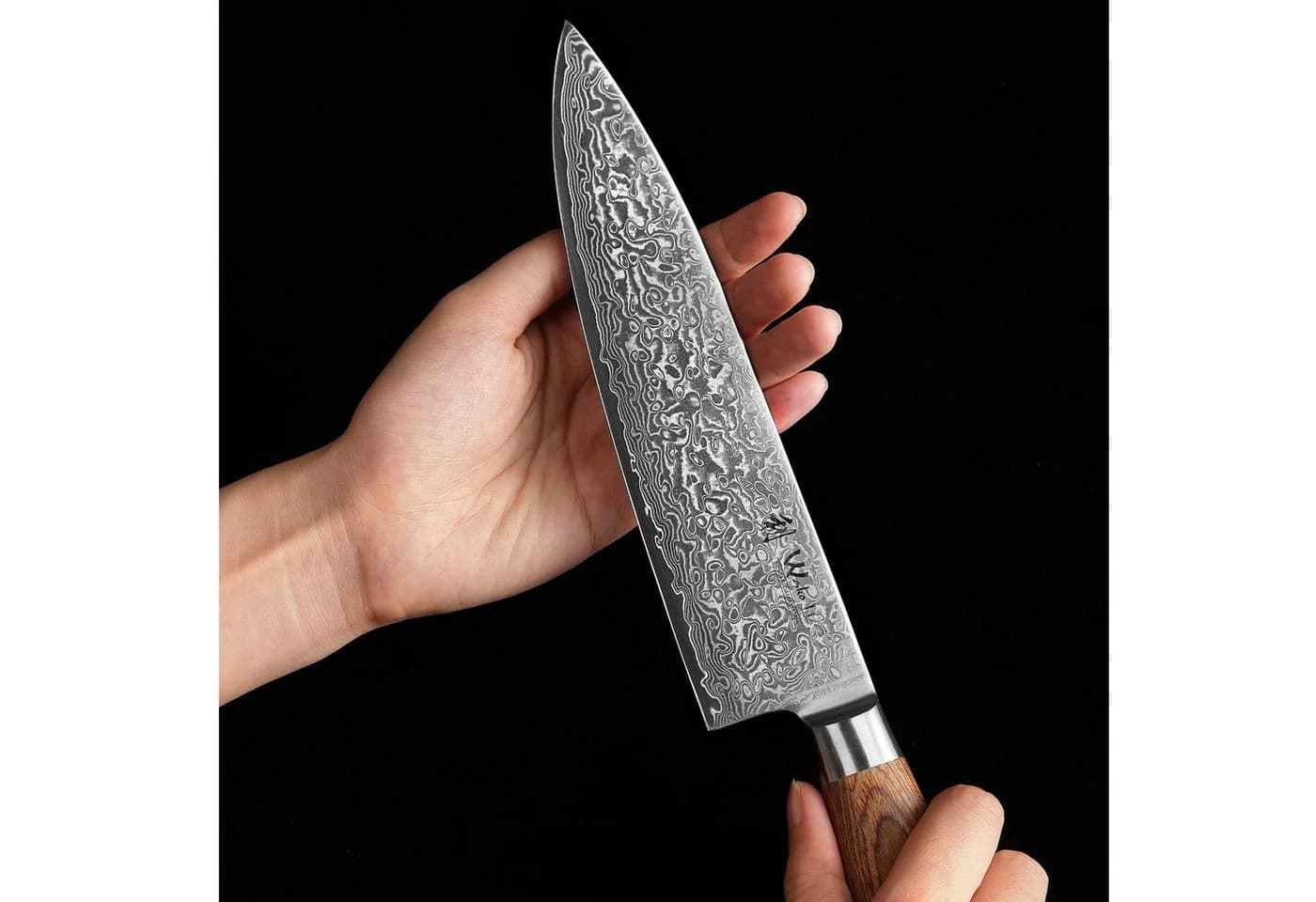 Wakoli Damastmesser EDIB Pro 20cm VG-10 Pakkaholzgriff - Bild 5