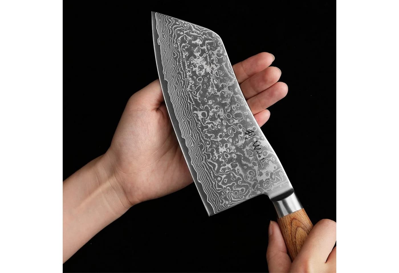 Wakoli Damastmesser EDIB Pro Chai Dao 17cm Pakkaholzgriff - Bild 3