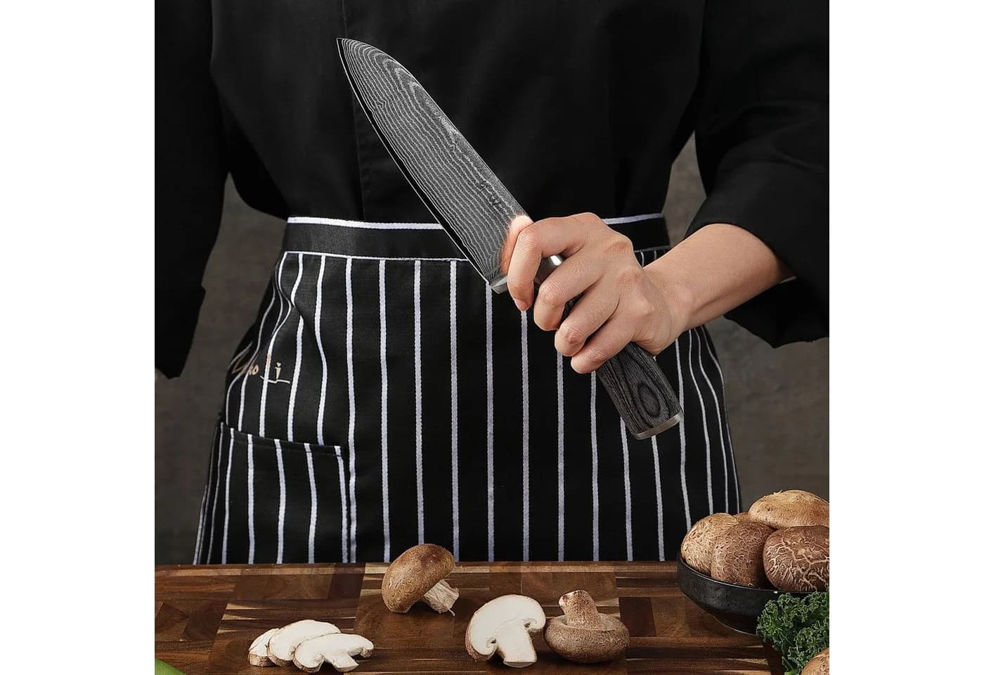 Wakoli EDIS 3er Damastmesser-Set mit Pakkaholzgriffen - Bild 5