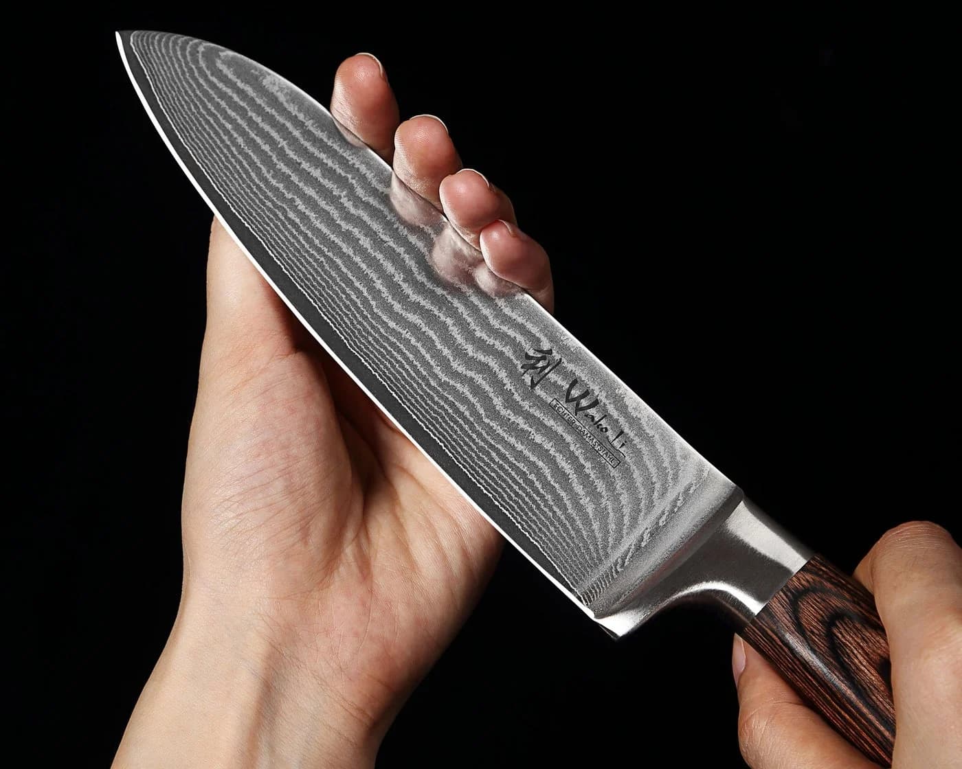 Wakoli Santoku Messer-Set 2-tlg. Damaststahl VG10 Pakkaholz - Bild 5