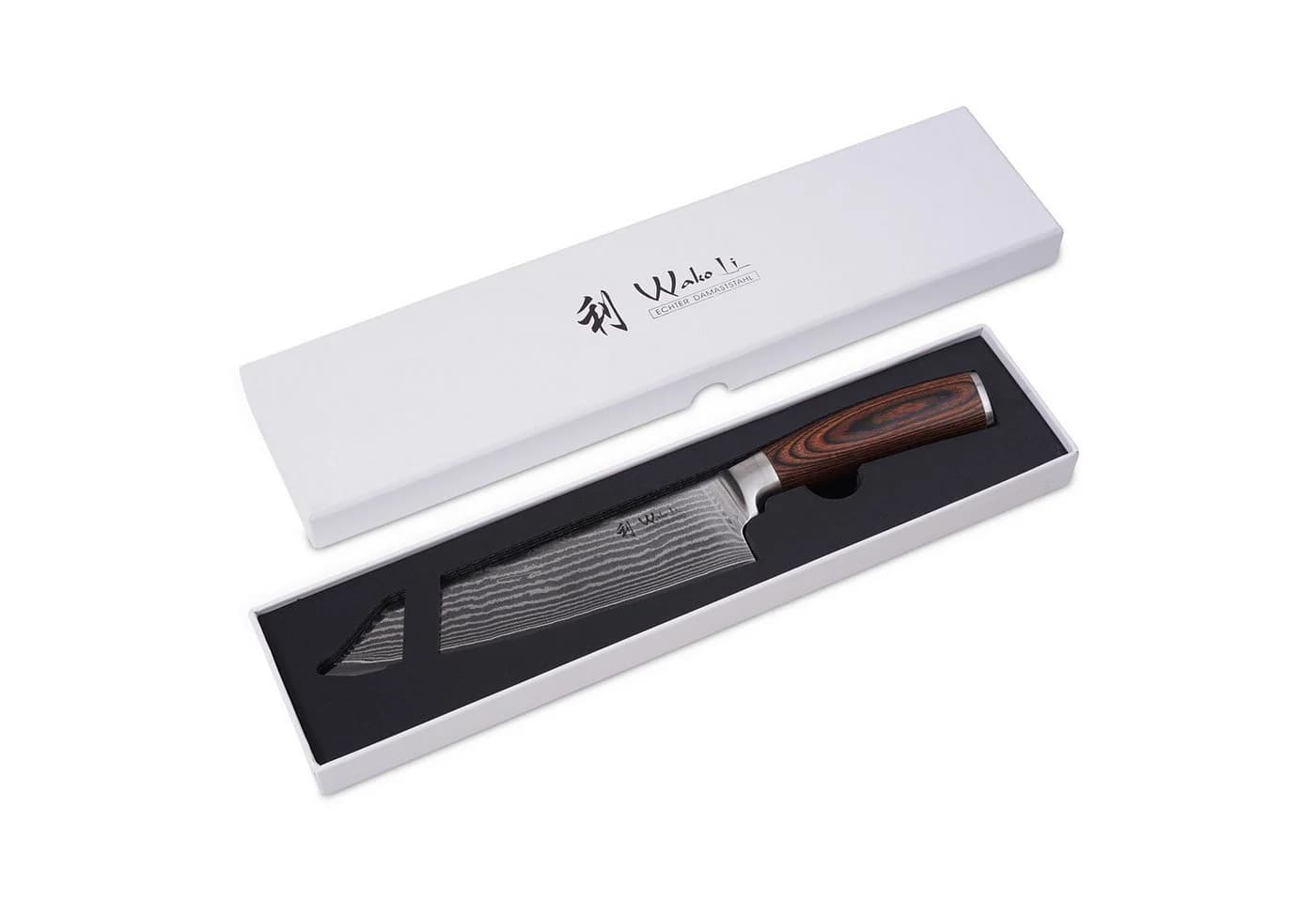 Wakoli Damastmesser Kiritsuke 20 cm VG10 Kern Pakkaholzgriff - Bild 3