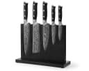 Wakoli Messer-Set Elite Cuisine 5 Damastmesser & Magnetblock Schwarz/Silber Bild 2