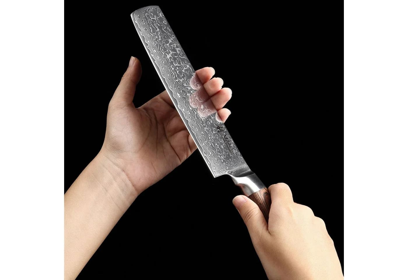 Wakoli Asiamesser EDIB Sakura Damast Nakiri Messer 18 cm Klinge - Bild 5