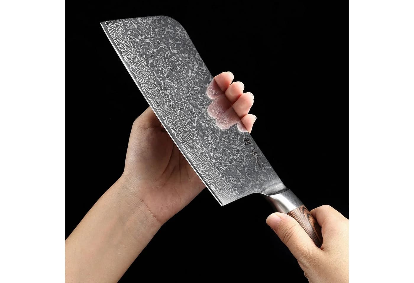 Wakoli Hackmesser EDIB Sakura Damast 18 cm VG-10 Pakkaholz - Bild 5