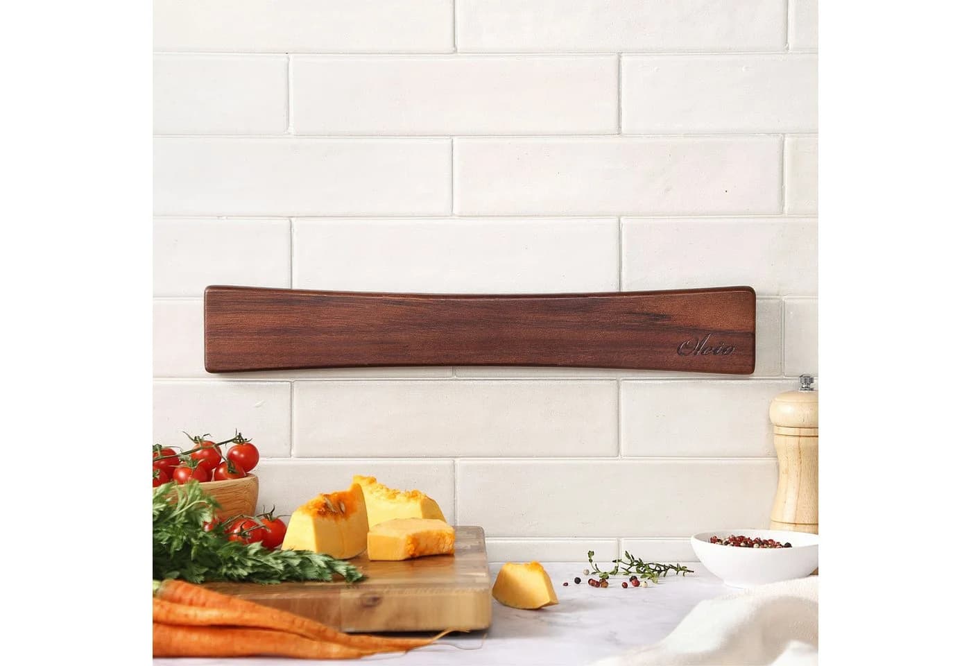 Oleio Magnetische Messerleiste aus massivem Akazienholz 40 cm - Bild 5