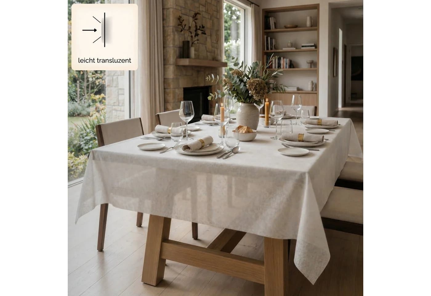 Sensalux Tischdeckenrolle Grau Vlies Lotuseffekt