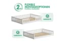 CADANI Kinderbett MONTE Bodenbett Weiß 2in1 Montessori Bild 3