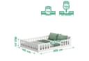 CADANI Kinderbett MONTE Bodenbett Weiß 2in1 Montessori Bild 4