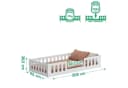 CADANI Kinderbett MONTE Bodenbett Weiß 2in1 Montessori mit Rausfallschutz Bild 4