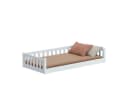 CADANI Kinderbett MONTE Bodenbett Weiß 2in1 Montessori mit Rausfallschutz Bild 5