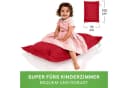 Green Bean Kinder-Sitzsack 70x100cm 70L EPS-Perlen Dunkelrot Bild 1