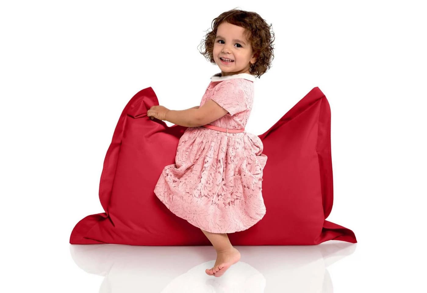 Green Bean Kinder-Sitzsack 70x100cm 70L EPS-Perlen Dunkelrot - Bild 2
