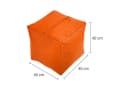 Green Bean Sitzsack-Hocker Pouf Cube Orange Bild 5