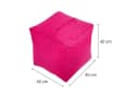Green Bean Sitzsack-Hocker Pouf Cube Rosa 40x40x40cm Bild 5