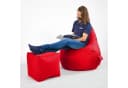 Green Bean Sitzsack-Hocker Pouf Cube 40x40x40cm Rot Bild 3