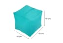 Green Bean Sitzsack-Hocker Pouf Cube 40x40x40cm Bild 4