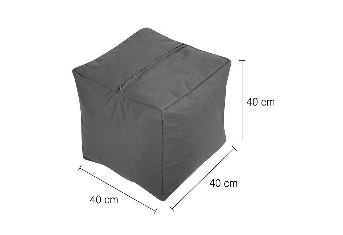 Green Bean Sitzsack-Hocker Pouf Cube 40x40x40cm - Bild 5