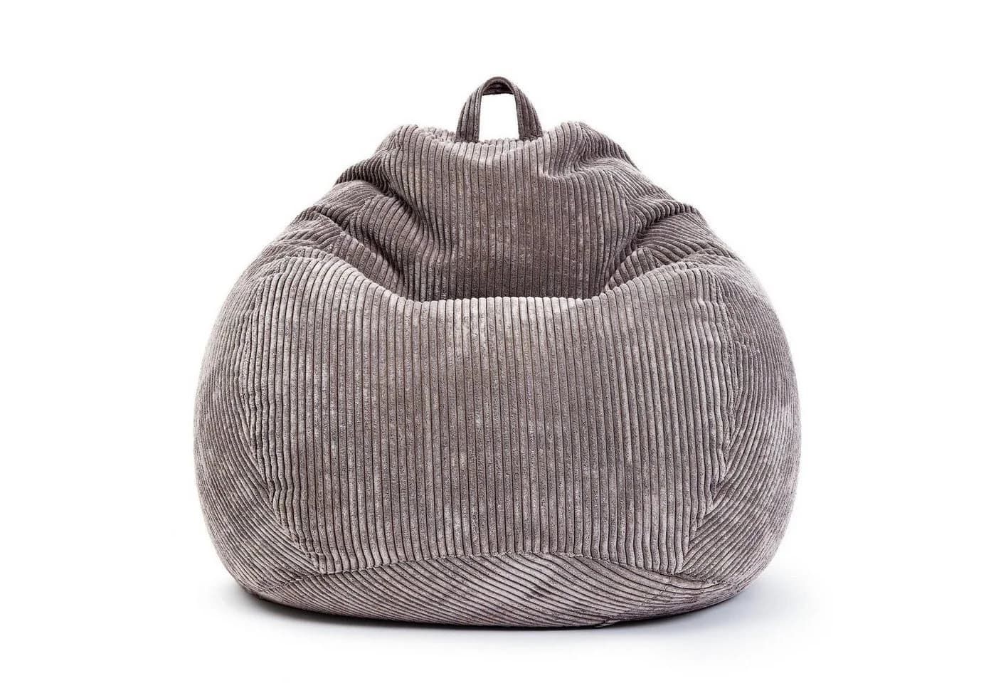 Green Bean Sitzsack Indoor Scoop 90x110cm Cord Grau - Bild 2