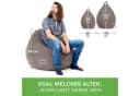 Green Bean Sitzsack Indoor Scoop 90x110cm Cord Grau Bild 5