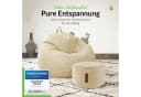 Green Bean Sitzsack Indoor XXL Home Linen + Hocker 2er Set Beige Bild 5