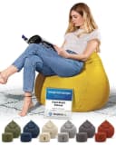 Green Bean Sitzsack Indoor Set mit Hocker Leinen EPS-Perlen Bild 3