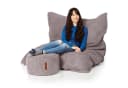 Green Bean Sitzsack XXL Grau Cord + Hocker Set Bild 1