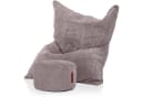 Green Bean Sitzsack XXL Grau Cord + Hocker Set Bild 2