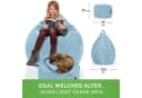 Green Bean Sitzsack XXL Set mit Hocker Cord Hellblau Bild 1