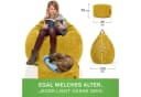 Green Bean Sitzsack XXL Set mit Hocker Cord Gelb Bild 1