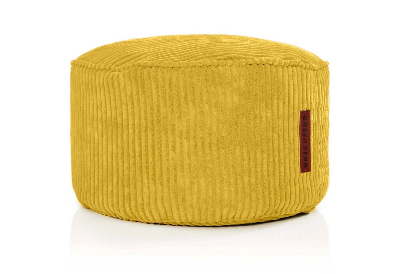 Green Bean Pouf Sitzhocker Cord 45x25cm Gelb Made in Germany - Bild 2