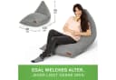 Green Bean Indoor Sitzsack Dreieck Grau Leinen-Look Bild 4