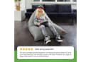 Green Bean Indoor Sitzsack Dreieck Grau Leinen-Look Bild 5