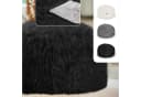 Green Bean Pouf Sitzsack-Hocker Fell-Optik Schwarz Bild 1