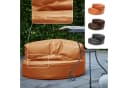 Green Bean Sitzsack Lounge mit Rückenlehne Kunstleder Braun Bild 1