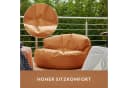 Green Bean Sitzsack Lounge mit Rückenlehne Kunstleder Braun Bild 5