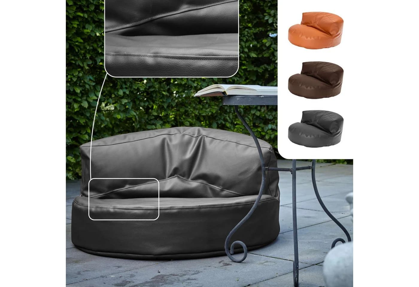 Green Bean Sitzsack Kunstleder Sofa Indoor Lounge