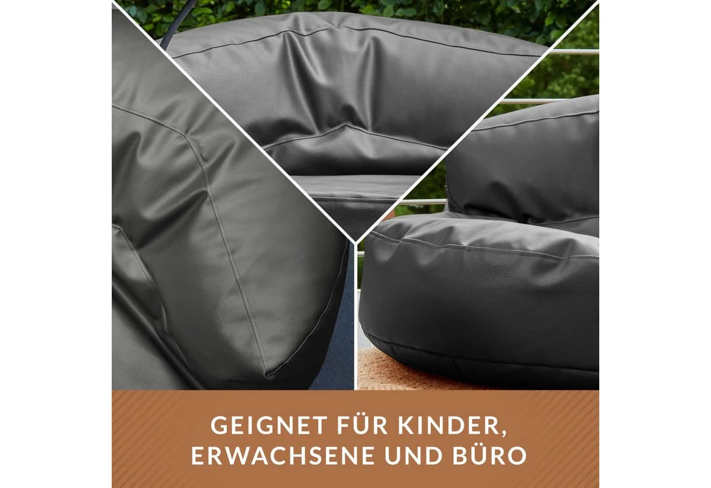Green Bean Sitzsack Kunstleder Sofa Indoor Lounge - Bild 3