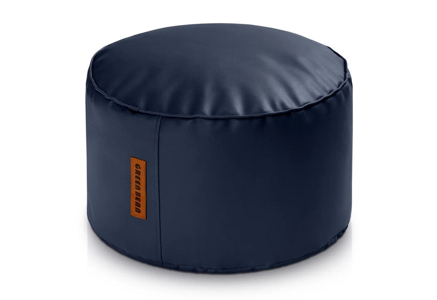 Green Bean Pouf Sitzsack-Hocker Kunstleder Stay rund Dunkelblau - Bild 2