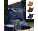 Green Bean XXL Sitzsack Kunstleder Blau Outdoor Bild 1
