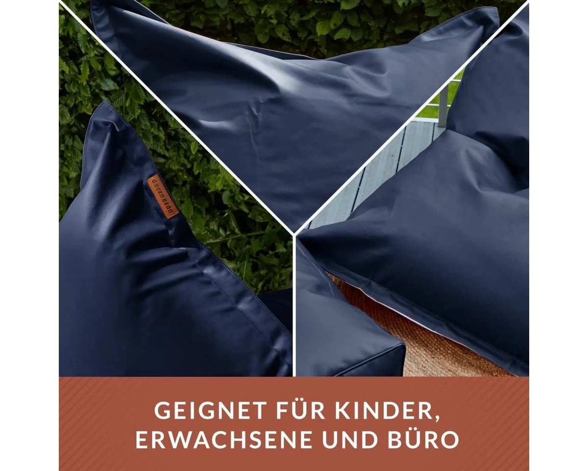 Green Bean XXL Sitzsack Kunstleder Blau Outdoor - Bild 3