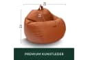 Green Bean Sitzsack Scoop Indoor Kunstleder abwaschbar braun Bild 4
