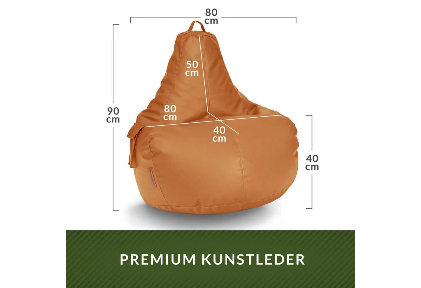 Green Bean Sitzsack Gaming-Sitzsack Kunstleder Cozy - Bild 4