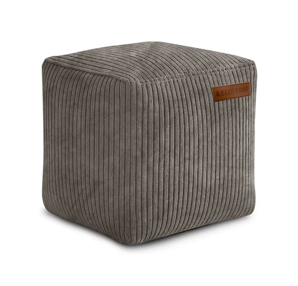 Green Bean Pouf Cube Cord Indoor Sitzhocker Sitzkissen Fußhocker Relax-Sessel - Bild 2
