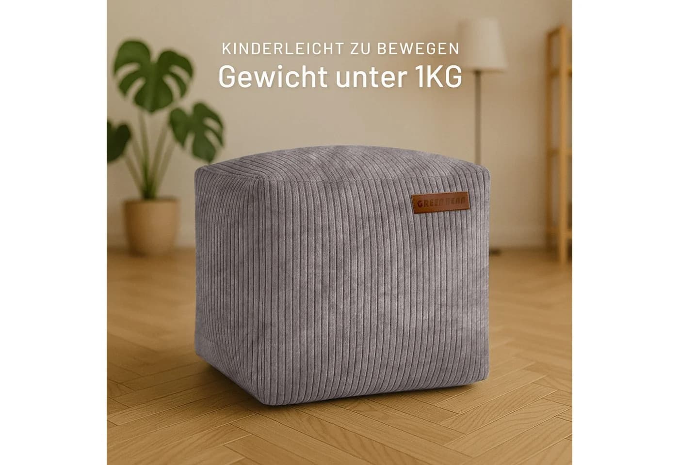 Green Bean Pouf Cube Cord Sitzhocker Fußhocker Relax-Sessel - Bild 3