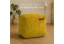 Green Bean Pouf Cube Cord Sitzhocker Lederimitat 40x40 cm Bild 1